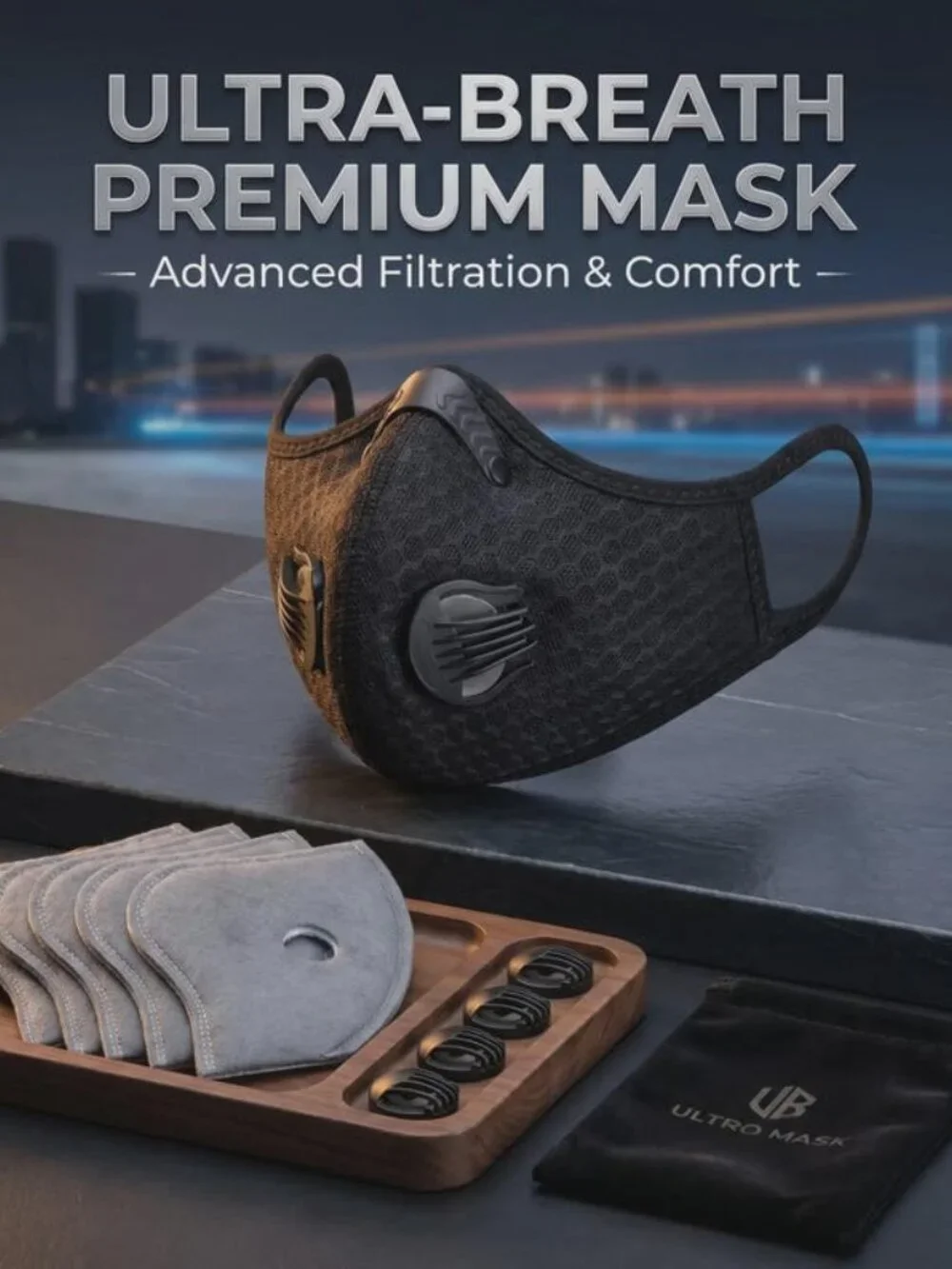 High-Performance Sports Mask with Airflow Valve (2-Pack)